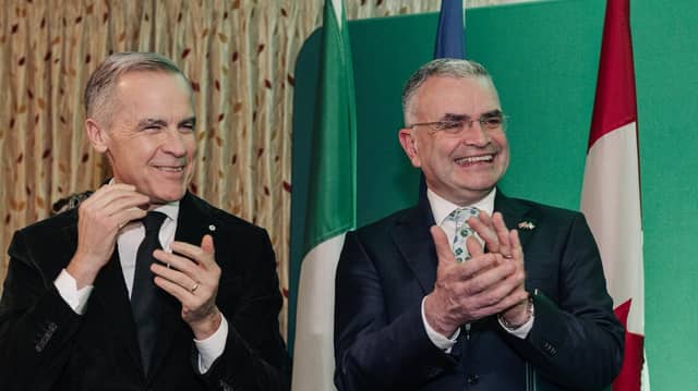 Canadian Prime Minister Mark Carney and Minister for Social Protection Dara Calleary