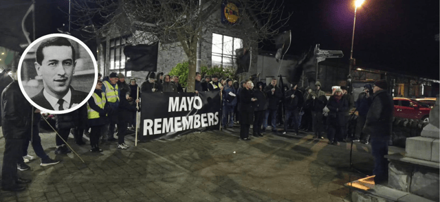 Black Flag vigil held in Ballina to mark 50 years since Frank Stagg’s death.