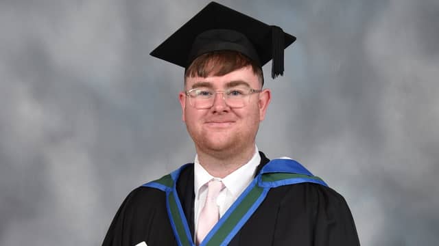 Mayo News journalist Ronan O'Donnell at the graduation ceremony in Galway