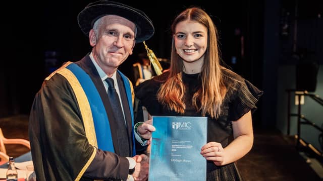 Pictured at the recent Mary Immaculate College Awards Ceremony was Clodagh Moran from Kilmeena.