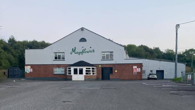 The festival was set for the Mayflower Community Hall (pictured) but has now been relocated to a secret location in Mayo.