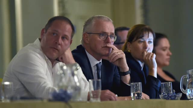 Mayo Mayo GAA secretary Ronan Kirrane, , Chairman Seamus Tuohy, and treasurer Valerie Murphy, at the board meeting in Knockranny House, Westport. Pic: Conor McKeown