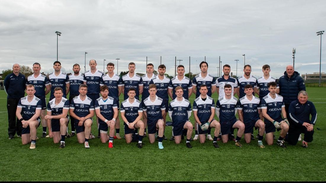 The AbbVie team that won the All-Ireland Interfirms title with ten Mayo players and former Burrishoole footballer Neil Chambers (front row, extreme right) as selector