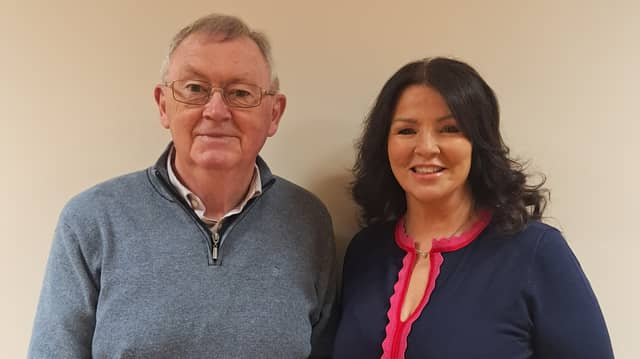 Claremorris resident Laura Coleman pictured with RTÉ broadcaster Seán O’Rourke