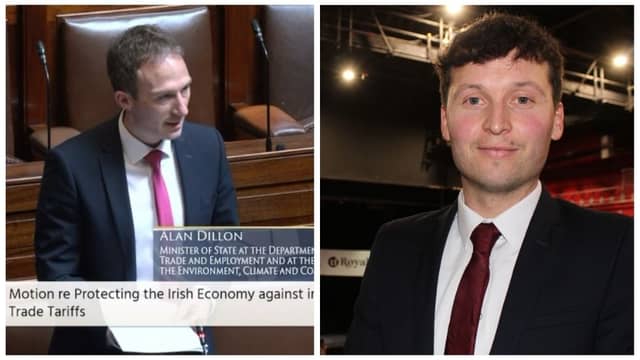 Alan Dillon (Fine Gael) and Paul Lawless (Aontú) have exchanged remarks over Ireland's corporation tax policy
