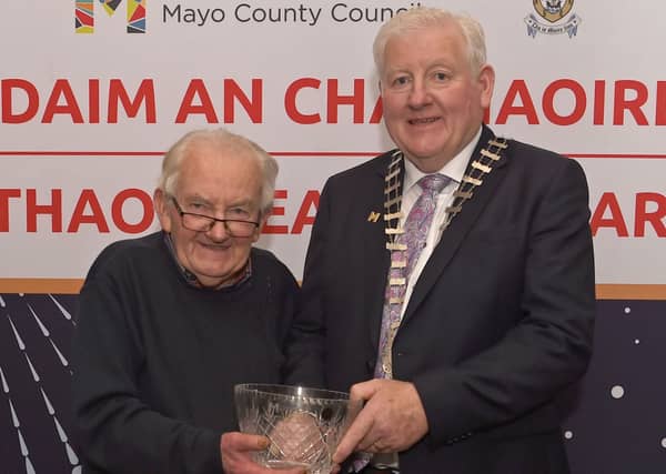 Martin Neary was the popular winner of the Cathaoirleach’s Special Recognition Award which he received from Cllr John O'Hara.