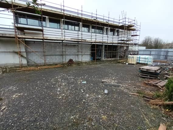 Hazelhill Primary Care Centre in Ballyhaunis lying in an incomplete state (Pic: Paul Lawless)