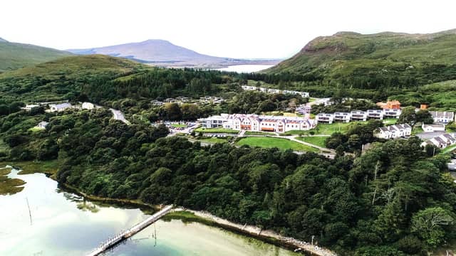 An aerial view of Mulranny