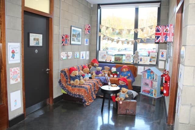 The students have also created a Paddington ‘shrine’ in the corridor and a cardboard depicting him visiting various landmarks in Westport. 