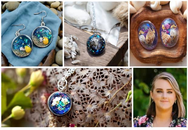 ONE OF A KIND A selection of Born from the Sea jewellery, and maker Vicky Gray.