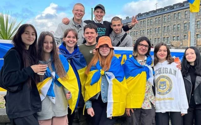 Members of the Ukrainian community pictured at Ukraine's Independence Day celebrations at The Towers in Westport (Pic: Judy Casey)