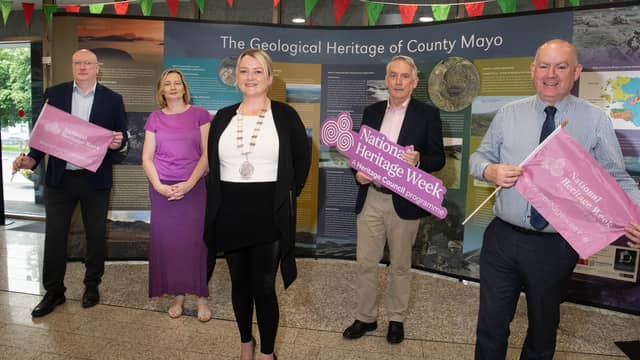 Pictured at the launch of Heritage Week 2024 are Simon Wall, Deirdre Cunningham, Donna Sheridan, Austin Vaughan and Tom Gilligan (Photo: Alison Laredo)