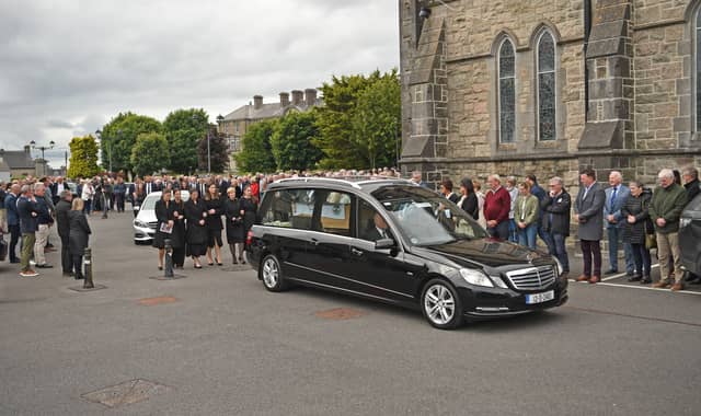 Former Mayo, Leitrim and Galway football manager John O'Mahony was laid to rest in Ballaghderreen today. Pic: Conor McKeown