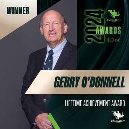 LEGENDARY The late Gerry O'Donnell will be honoured by Connacht Rugby tonight
