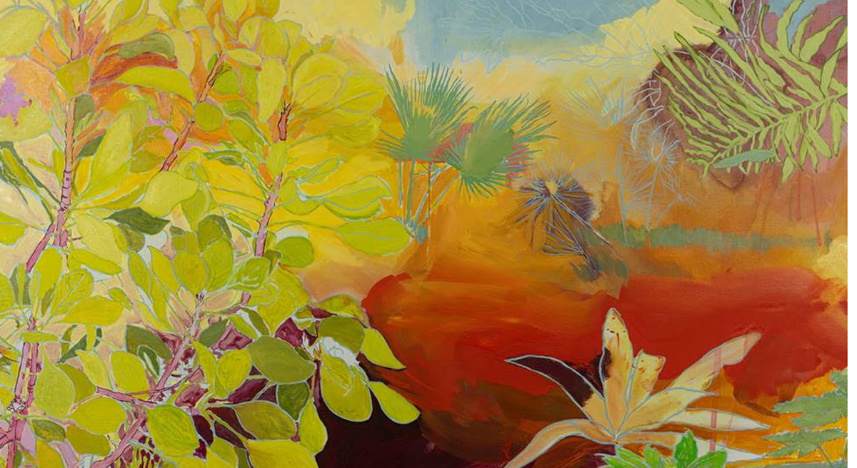ON SHOW Detail from ‘Spending Time in the Now’, an oil on canvas by Maggie Morrisson, one the paintings in ‘Apricity’.