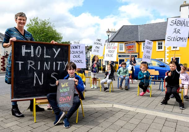 Holy Trinity NS in Westport have been told Altamount Street site in Westport will now be used as temporary accommodation for the Sacred Heart Secondary School