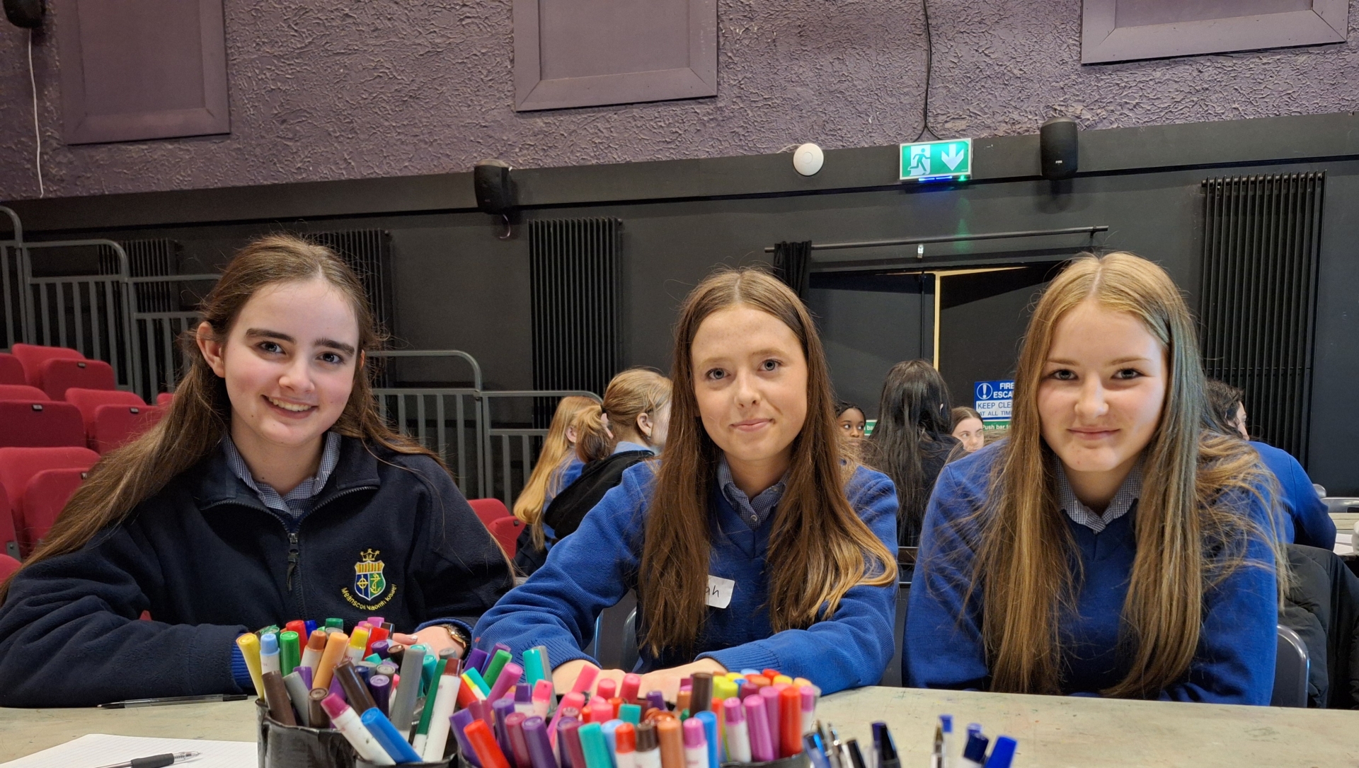 Students from St Joseph's Secondary School in Castlebar taking part in  Story Seed in the Linenhall Arts Centre