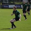 Castlebar Celtic’s Ben Murphy and Tadhg O’Sullivan of Conn Rangers face each other at Celtic Park (Pic: John Corless)