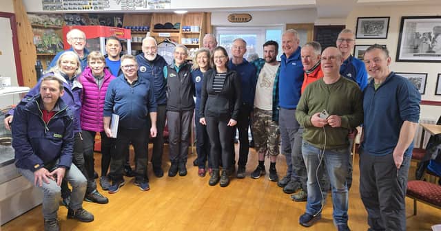 The Restoration Path Team with volunteers, Mayo Mountain Rescue and Mayo County Council representatives.
