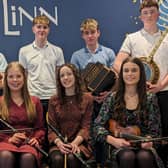 L-R:  Áine Fitzgerald, Molly Pittendrigh, Niamh Doherty, Saoirse Moran, Diarmuid Swift, Evan Dillion, Cillian Gallagher and Mark Bolger