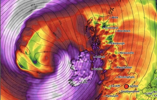 The weather system that could be named Storm Kathleen in the coming days