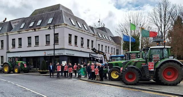 Members of the Mayo IFA pictured outside Áras an Chontae in Castlebar