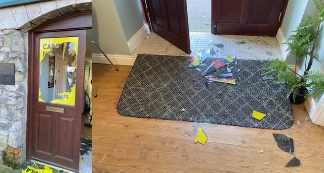 Damage caused to Independent TD Carol Nolan's constituency office: Pic credit Carol Nolan