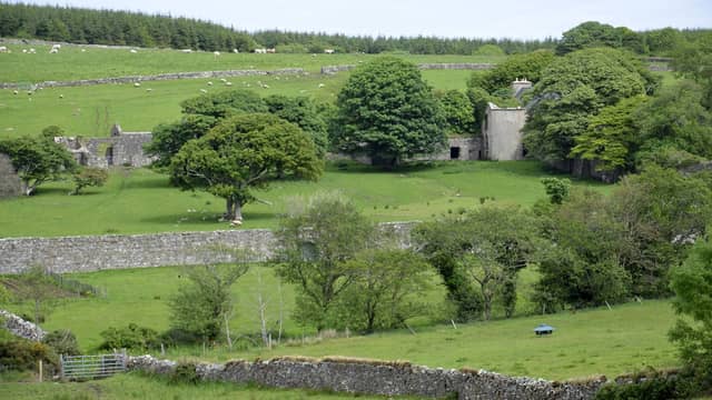 FIELDS OF GREEN Heathfield House (top right) and its walled garden in Gortatoor, Ballycastle/Lacken, surrounded by farmland. (Image courtesy of the Ballycastle Facebook page)