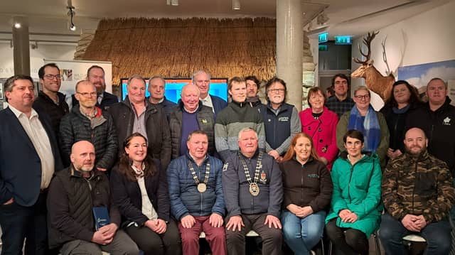 A large crowd attended the launch of the Peatland Restoration and Rhododendron Control Project in the Ballycroy Visitor Centre