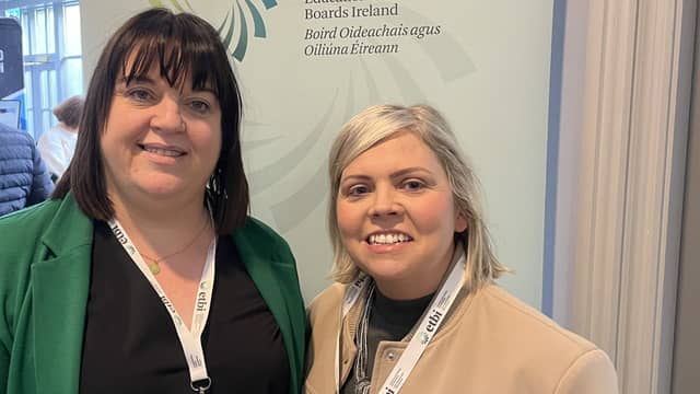 Principal Brenda O’Malley & Deputy Principal Lorraine McHale St Tiernan’s College Crossmolina Co Mayo pictured at the ETBI Principals and Deputy Principals Conference (Pic: PJ McCormack)