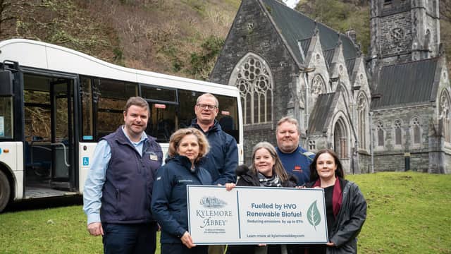 The neo-Gothic Church located in the Kylemore woodland, and the estate’s fleet of shuttle buses have switched to HVO Biofuel