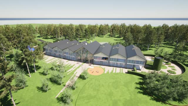 Architect’s impressions of the Daisy Lodge facility which will provide a safe, restorative space for families impacted by cancer.