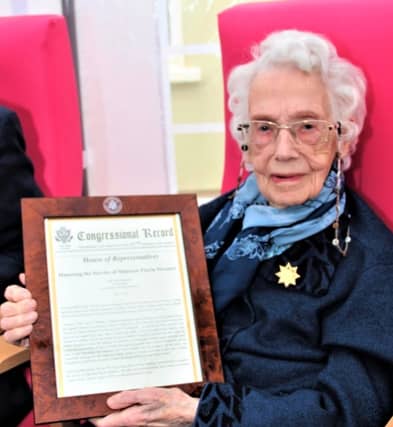 Maureen Sweeney was awarded a special US House of Representatives honour for the role she played in changing the course of World War II.