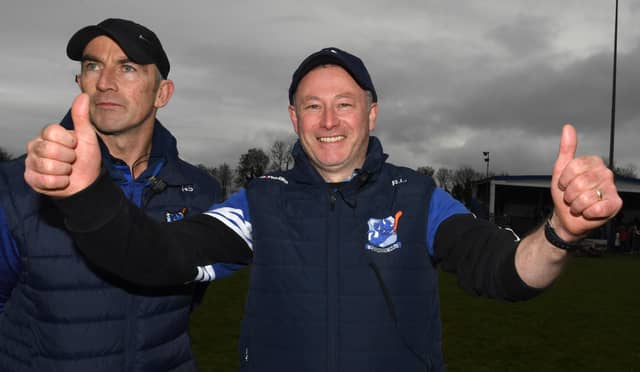 Tooreen manager Ray Larkin was a happy man of Sunday's victory. Pic: Dave Farrell