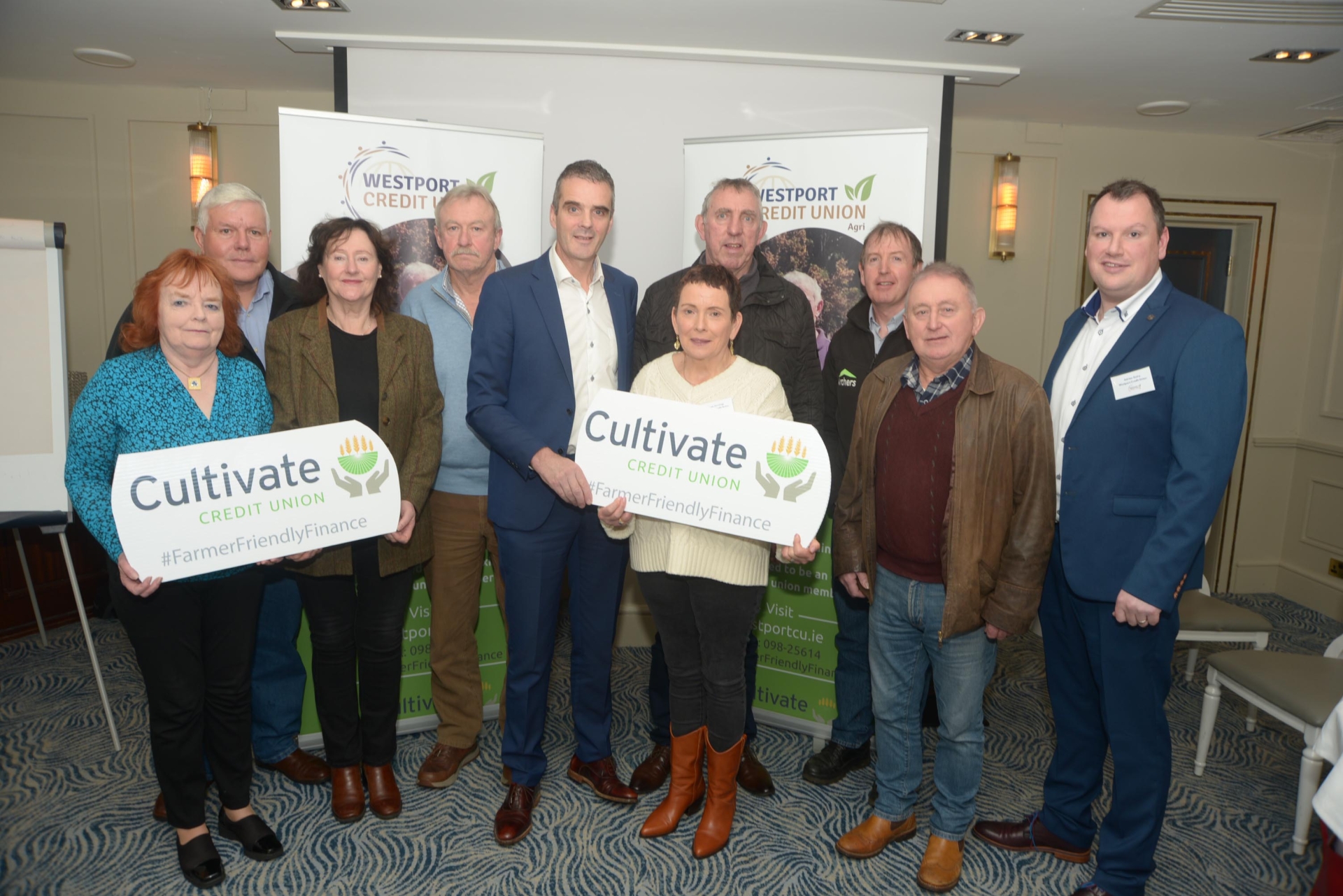 Some of those who attended the launch of the Cultivate loan scheme in the Castlecourt Hotel (see full caption below)