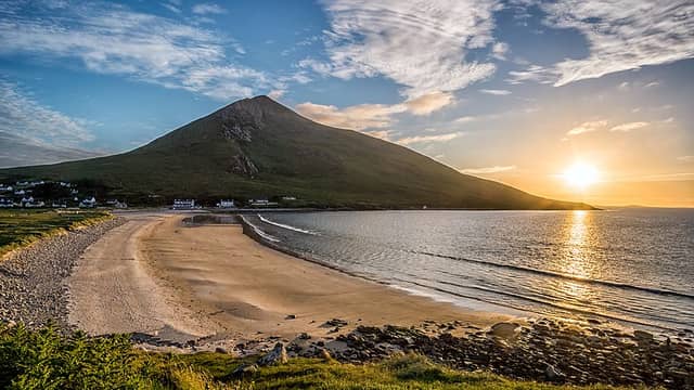 Sunset along Slievemore mountain and Doogort beach on Achill Island (Pic: Mick Reynolds)