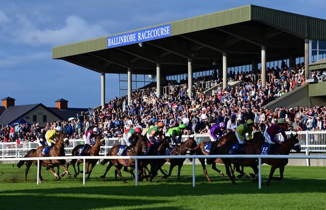 Ballinrobe Racecourse during the Sweeney Oil Handicap Hurdle earlier this summer (Pic: Healy Racing)