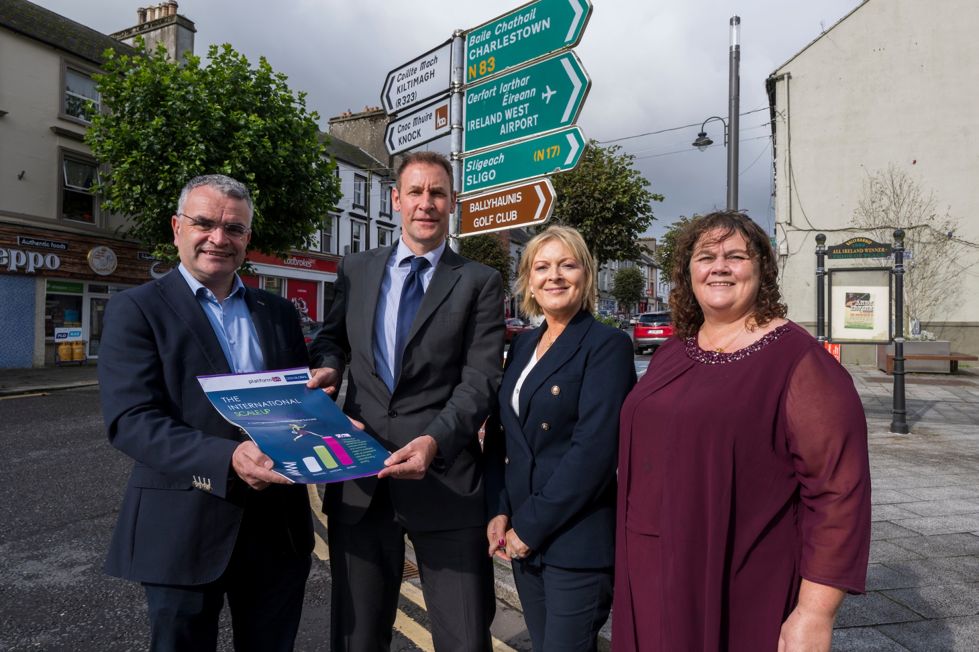 Minister of State Dara Calleary, Brian Muldoon Platform94, Noreen Conway Platform94 and Noreen Hussey Enterprise Ireland pictured at the launch. Photo: Andrew Downes, xposure