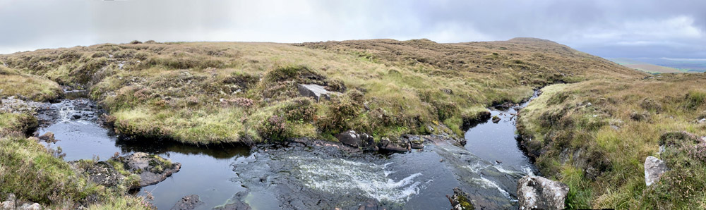 WATERWORLD The uplands between Croagh Patrick and Tourmakeady teem with watery, boggy potential. Pic: Michael Kingdon