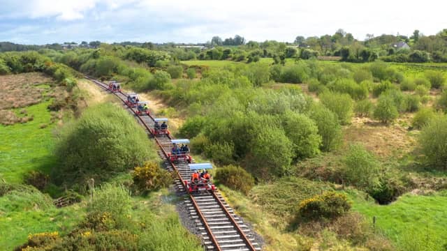 An aerial view of the newly-opened Kiltimagh Velorail (Pic: Velorail)