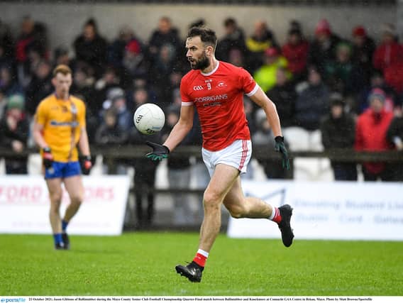 Ballintubber's Jason Gibbons in action.