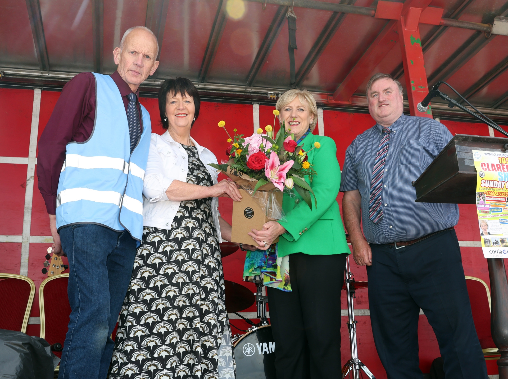 Maureen Finnerty, Secretary, Claremorris Agricultural Show makes a presentation to Minister for Social Protection and Rural and Community Development, Heather Humphreys, TD