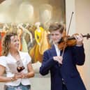 Catherine Leonard, Artistic Director of the Westport Festival of Chamber Music, with brothers Peter Ryan (violin) and Liam Ryan (piano), who performed at a previous Westport Festival of Chamber Music.