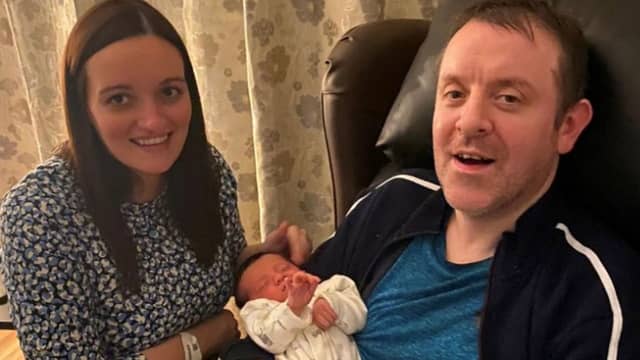 Ger Brady with his wife Karen and son Dylan.