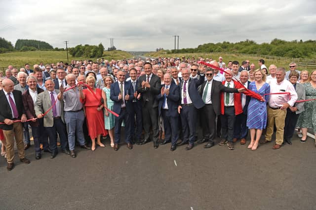 Taoiseach Leo Varadkar cut the ribbon to officially open the new N5 Westport to Turlough dual carriageway