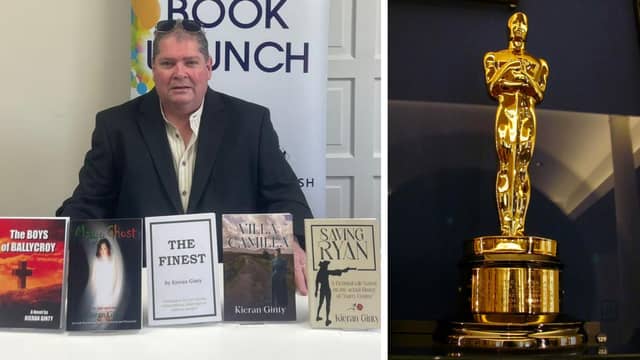 Dooradoyle writer Kieran Ginty with the books he has published so far