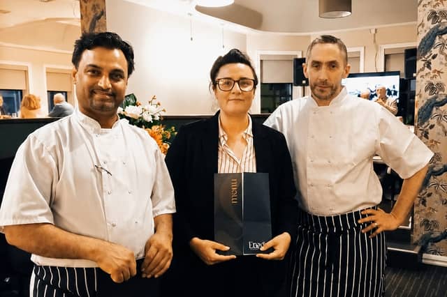 Pictured at the launch of Frog’s Bar & Dining New Food Offering were Sous Chef Muhammad Fayyaz, Deputy General Manager Alexa McCalmont and Head Chef Declan Hogan.