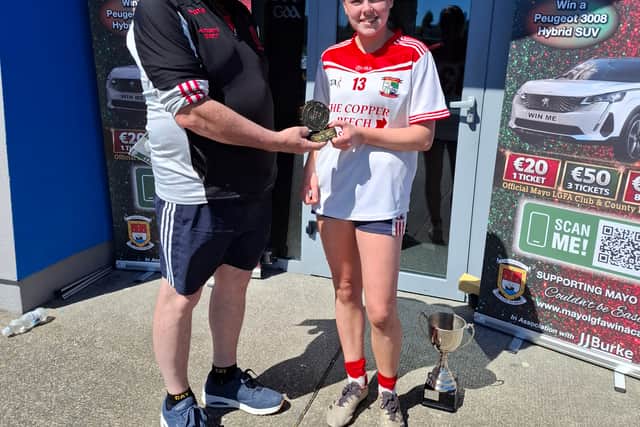 Player-of-the-match Kate Byrne from Moy Davitts