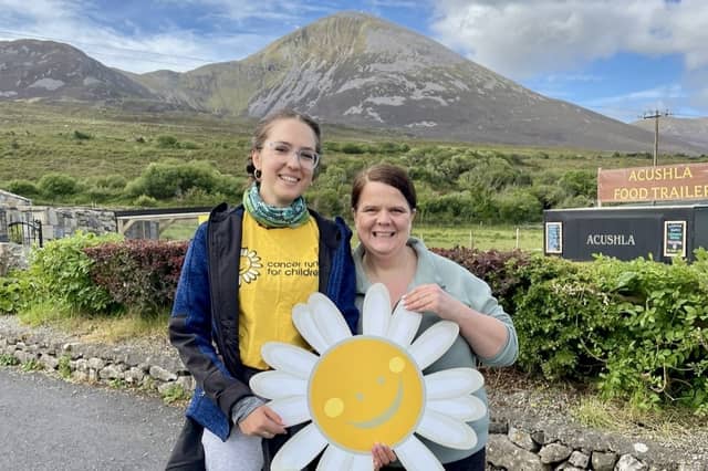 Pictured from left: Vanessa, former Young Ambassador with Cancer Fund for Children and Mairead Geehan, Partnership and Philanthropy Executive at Cancer Fund for Children