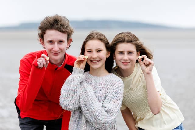 Pictured are three young family carers: Senan Vaughan, aged 13, Anna Donnelly Larkin, aged 11 and Ellen Gannon, aged 12.